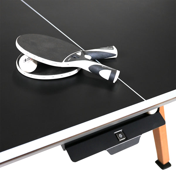 Cornilleau Origin Outdoor Convertible Ping Pong Table | Black Panel with White Lines