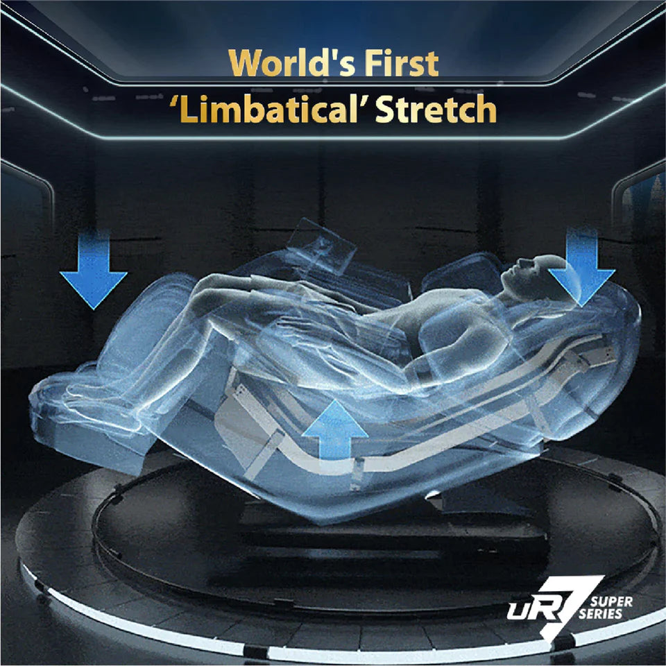 Sereno UR-7 Super Series Massage Chair | 4D, Limbatical Stretch, AI Voice, 24 Programs, Zero Gravity | Dark Brown