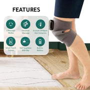 Heat Gen Knee Massager - Infrared Heat Therapy, Vibration, 3 Modes, 360 Anti-Slip - Portable Pain Relief