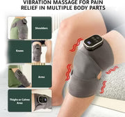 Heat Gen Knee Massager - Infrared Heat Therapy, Vibration, 3 Modes, 360 Anti-Slip - Portable Pain Relief
