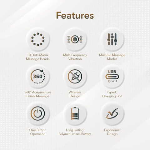 OctoGusto Electric Head Massager | 5 Auto Modes | 10 Dot Matrix Heads | 360° Acupuncture | Type-C | Hair Growth & Stress Relief