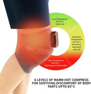 Heat Gen Knee Massager - Infrared Heat Therapy, Vibration, 3 Modes, 360 Anti-Slip - Portable Pain Relief