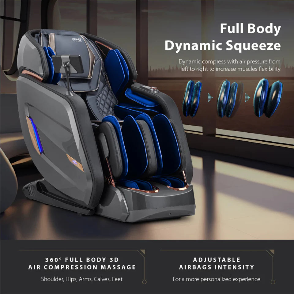 Sereno UR-7 Super Series Massage Chair | 4D, Limbatical Stretch, AI Voice, 24 Programs, Zero Gravity | Dark Brown