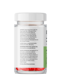 Supplement jar with label on a white background