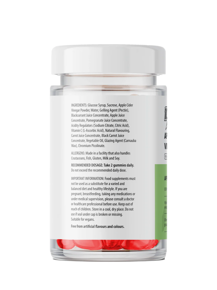 Supplement jar with label on a white background