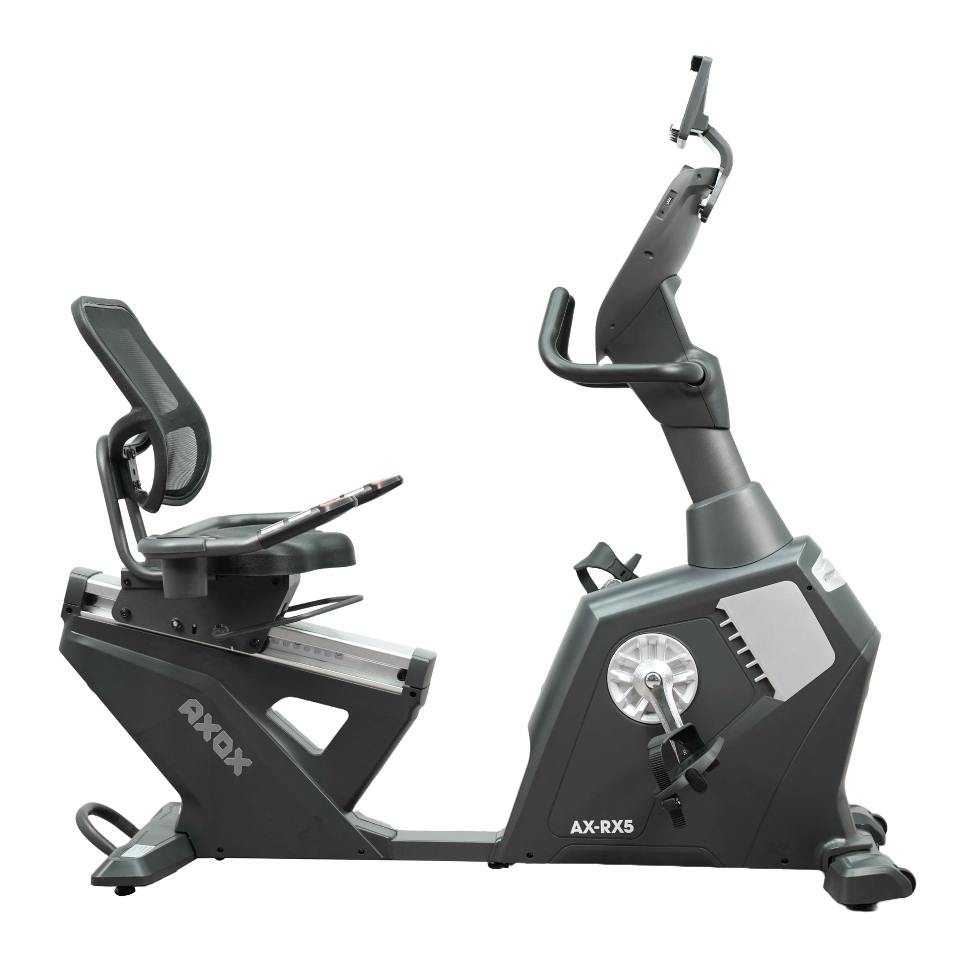 Axox Fitness RX5.0 Recumbent Exercise Bike | 15kg Flywheel | 20 Resistance Levels | Self-Powered