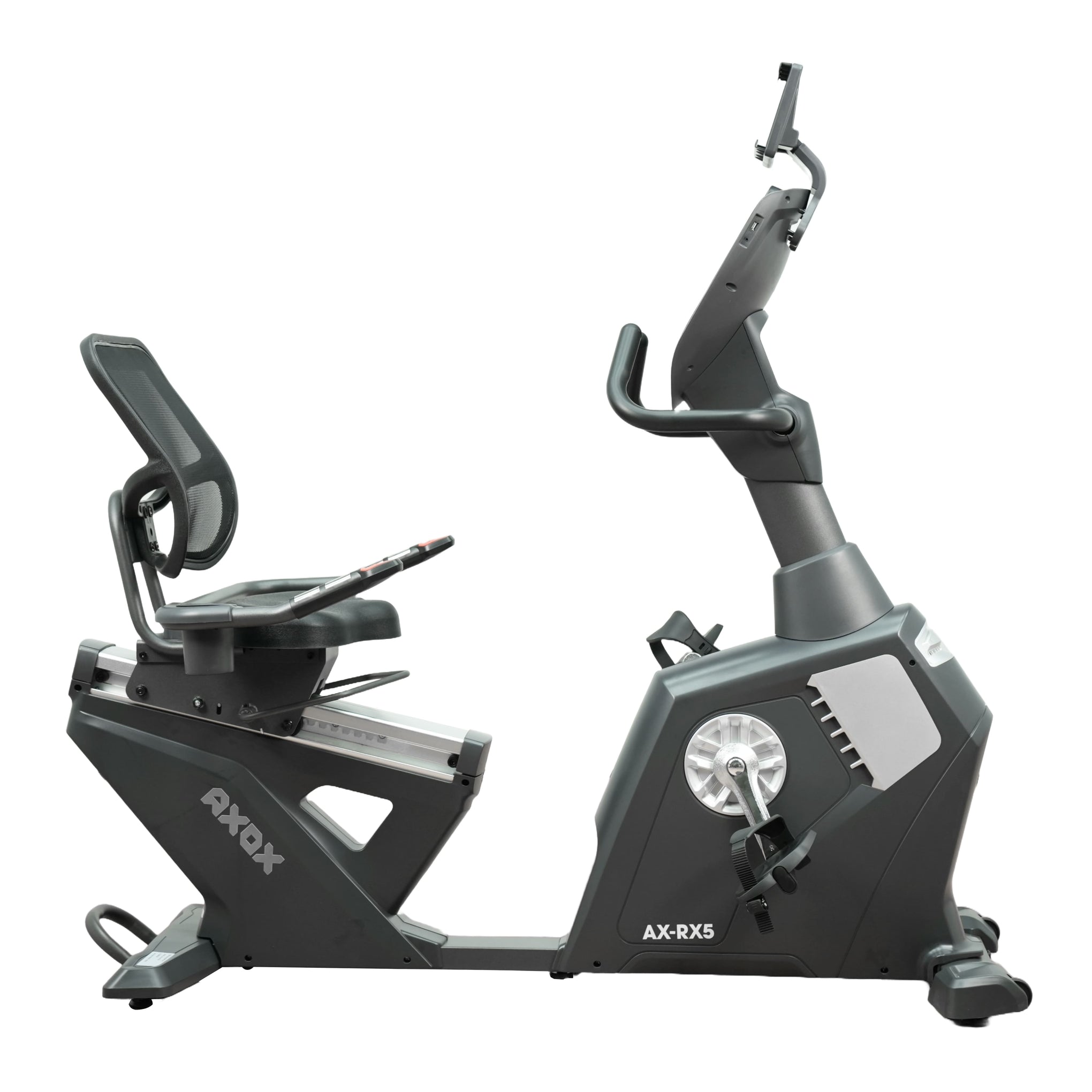 Axox Fitness RX5.0 Recumbent Exercise Bike | 15kg Flywheel | 20 Resistance Levels | Self-Powered