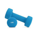 Axox Fitness Neoprene Dumbbell | 2kg Pair | Color-Coded | Strength & Rehab