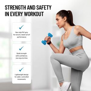 Axox Fitness Neoprene Dumbbell | 2kg Pair | Color-Coded | Strength & Rehab