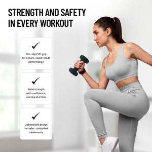 Axox Fitness Neoprene Dumbbell | 4kg Pair | Color-Coded | Strength & Rehab