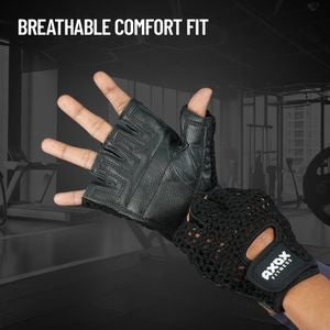 Axox Fitness Leather Fitness Gloves | Black | XL