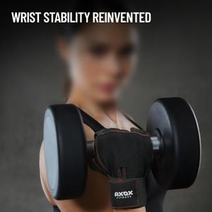 Axox Fitness Premium Leather Weight Lifting Gloves - M