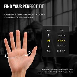 Axox Fitness Premium Leather Weight Lifting Gloves - M