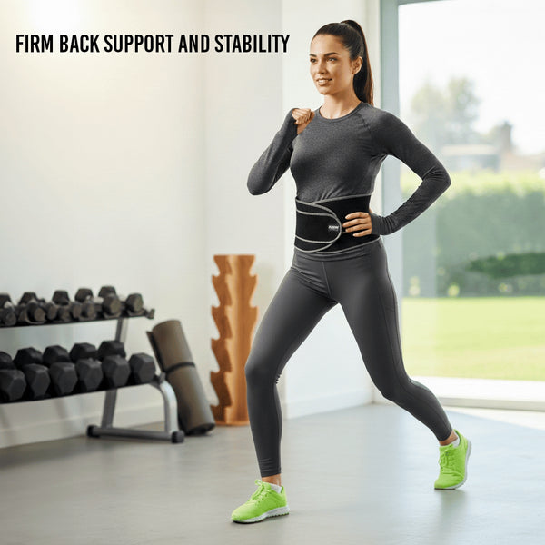 Axox Fitness Adjustable Back Support Belt with Terry Cloth