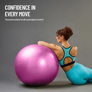 Axox Fitness Anti-Burst Gym Ball 55cm – PVC Exercise Ball for Core, Yoga & Rehab