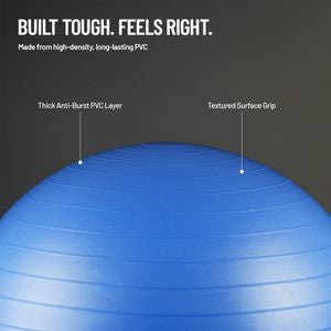 Axox Fitness Anti-Burst Gym Ball 65cm – PVC Exercise Ball for Core, Yoga & Rehab