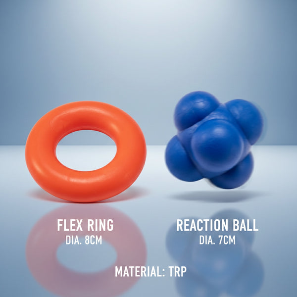 Axox Fitness High-Bounce Reaction Ball with Grip Flex Ring