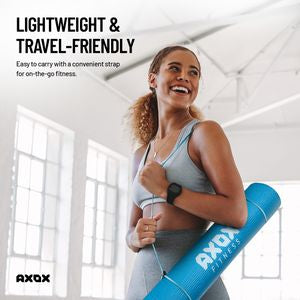 Axox Fitness Exercise & Yoga Mat 5mm – Non-Slip PVC | Blue