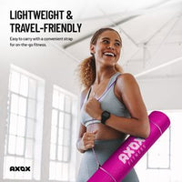 Axox Fitness Exercise & Yoga Mat 5mm – Non-Slip PVC | Pink