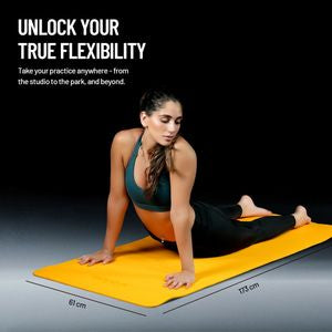 Axox Fitness TPE Yoga & Exercise Mat | 6mm | 1.2kg | Non-Slip | Carry Strap