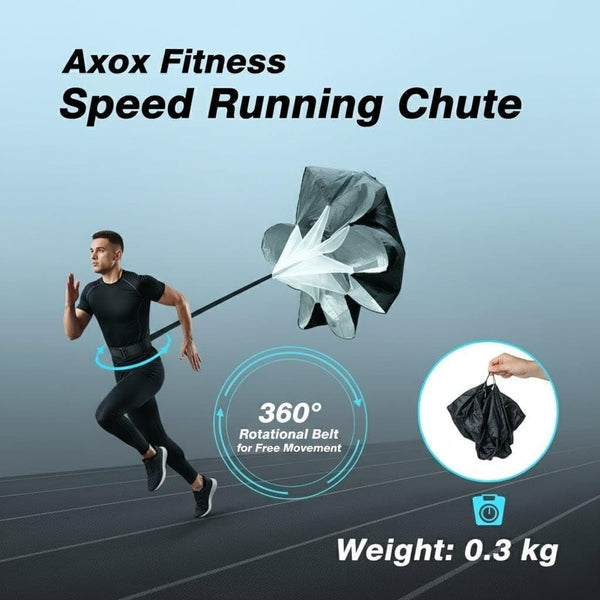 Axox Fitness Speed Running Chute | 360° Belt | Quick-Release | Sprint Resistance Training