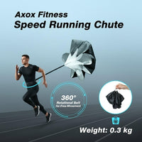 Axox Fitness Speed Running Chute | 360° Belt | Quick-Release | Sprint Resistance Training
