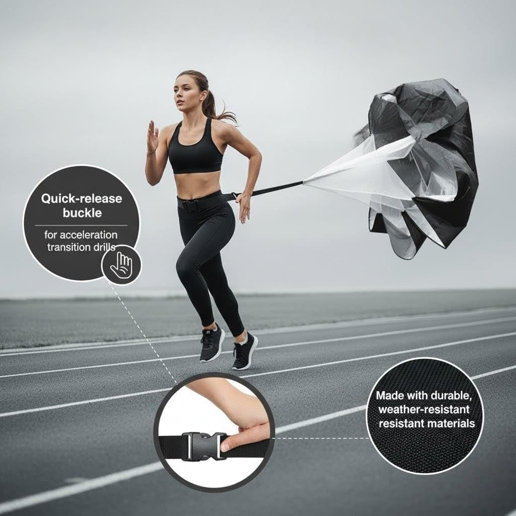 Axox Fitness Speed Running Chute | 360° Belt | Quick-Release | Sprint Resistance Training