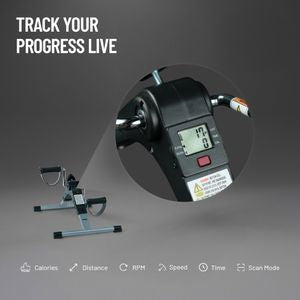 Axox Fitness EZ Bike Pedal Exerciser | Adjustable Resistance | LCD Display | Home & Office