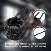 Power Training Rope 30ft – Heavy-Duty Battle Rope