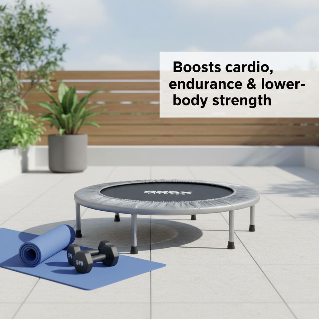 Axox Fitness Aerobic Bouncer Trampoline | 38-Inch | Silver Grey