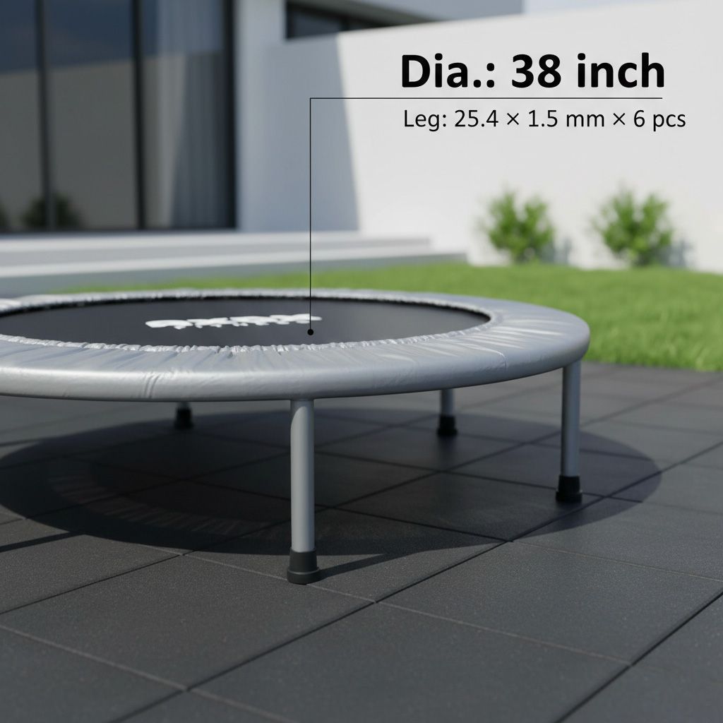 Axox Fitness Aerobic Bouncer Trampoline | 38-Inch | Silver Grey
