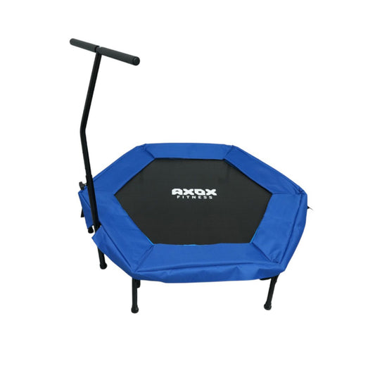 Axox Fitness 50-Inch Hexagonal Fitness Trampoline with Safety Handle | Black