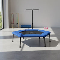 Axox Fitness 50-Inch Hexagonal Fitness Trampoline with Safety Handle | Black