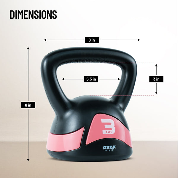 Axox Fitness Vinyl Kettlebell 3kg