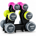 Axox Fitness Neoprene Dumbbell Set with Stand | 3-Pair 19kg | 1.5kg, 3kg & 5kg