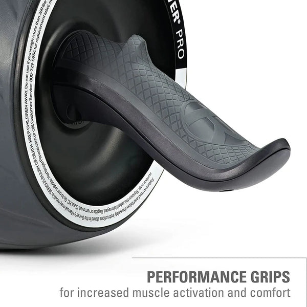 Harbinger Ab Carver Pro Wheel | Core & Oblique Trainer | Kinetic Engine Resistance | Non-Slip Ergonomic Handles | Knee Pad Included