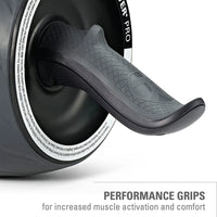 Harbinger Ab Carver Pro Wheel | Core & Oblique Trainer | Kinetic Engine Resistance | Non-Slip Ergonomic Handles | Knee Pad Included