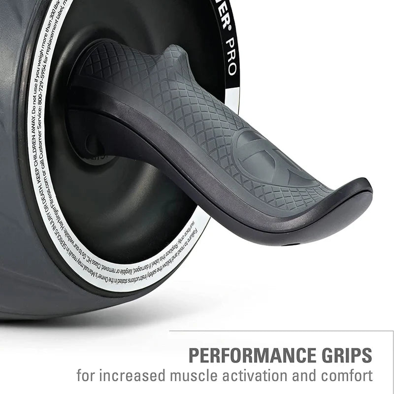 Harbinger Ab Carver Pro Wheel | Core & Oblique Trainer | Kinetic Engine Resistance | Non-Slip Ergonomic Handles | Knee Pad Included