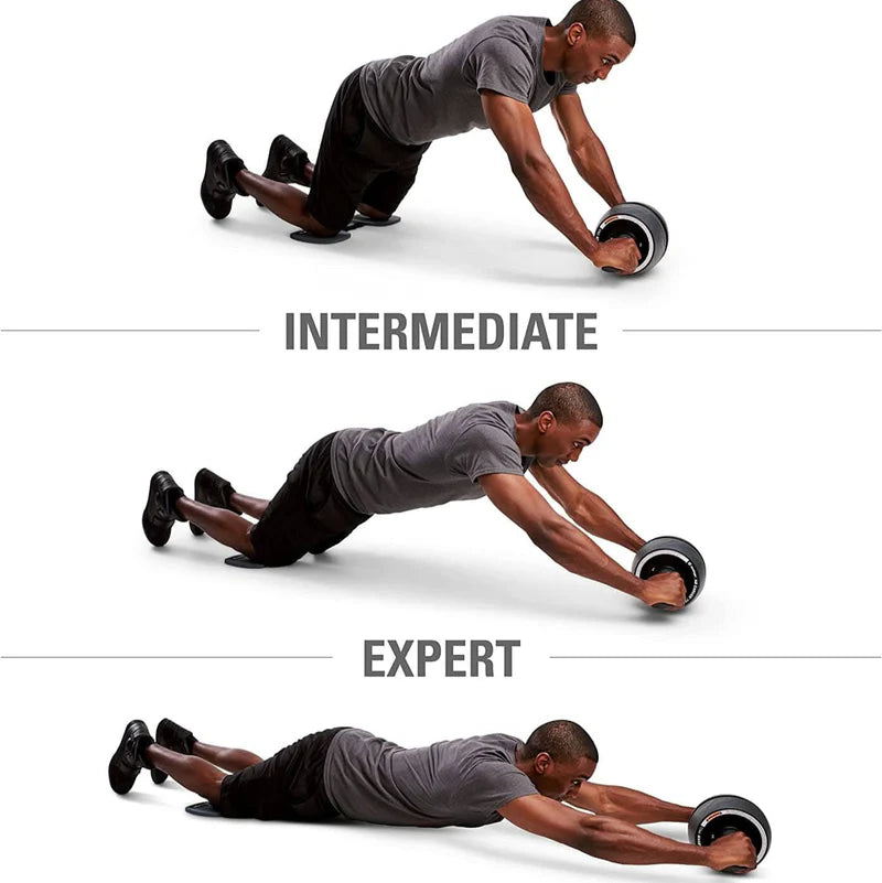 Harbinger Ab Carver Pro Wheel | Core & Oblique Trainer | Kinetic Engine Resistance | Non-Slip Ergonomic Handles | Knee Pad Included