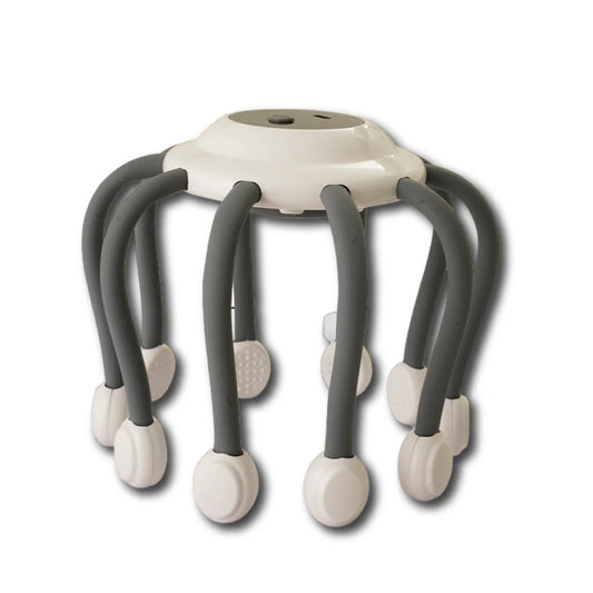 OctoGusto Electric Head Massager | 5 Auto Modes | 10 Dot Matrix Heads | 360° Acupuncture | Type-C | Hair Growth & Stress Relief