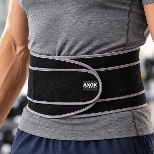 Axox Fitness Adjustable Back Support Belt with Terry Cloth