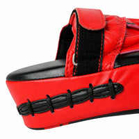Axox Fitness Leather Focus Mitts for Boxing & MMA Training – Black/Red (L/XL)