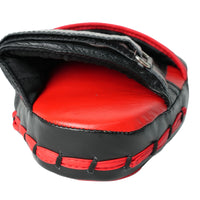 Axox Fitness Leather Focus Mitts – L/XL | Red/Black