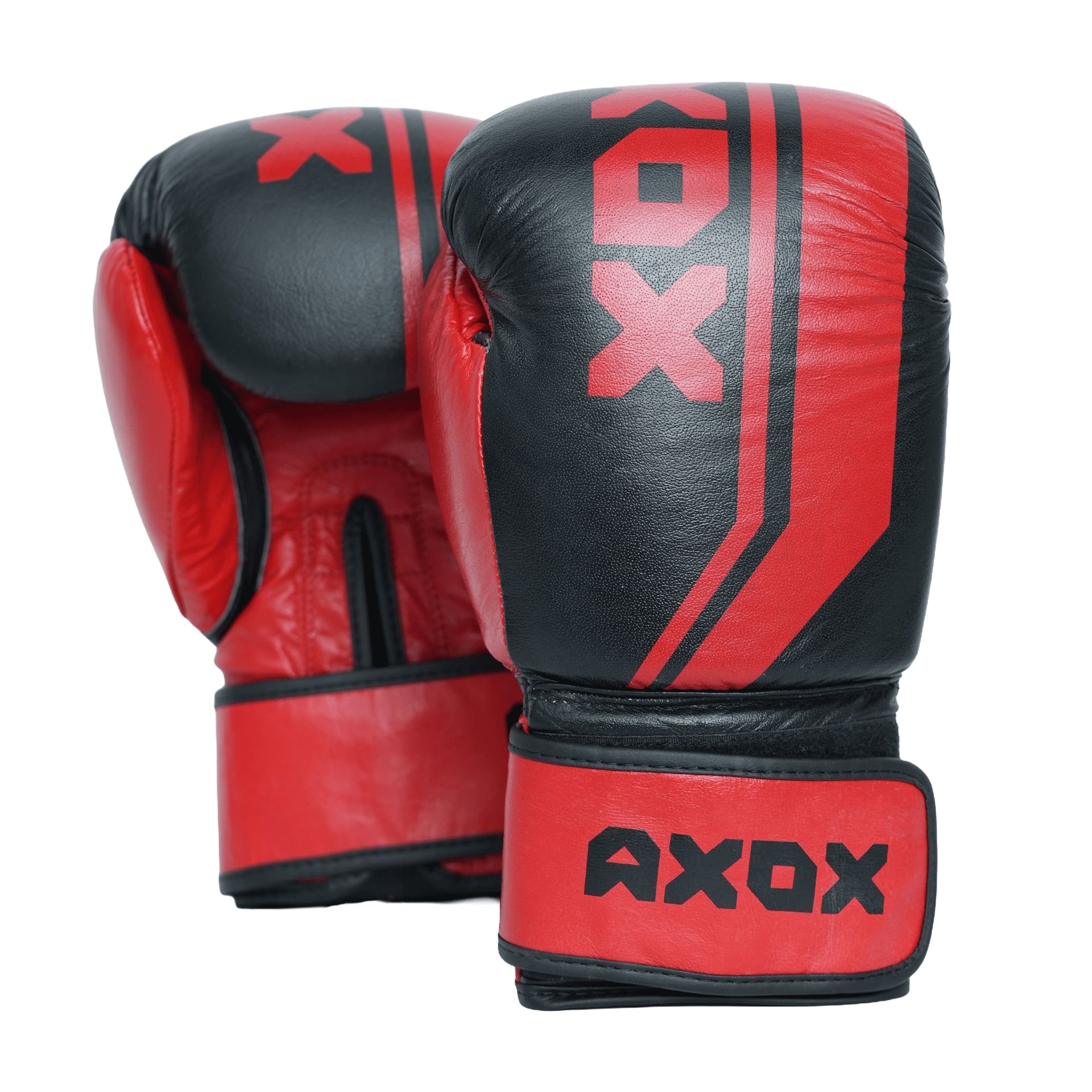 Leather Boxing Gloves for Training Black/Red 4 Oz