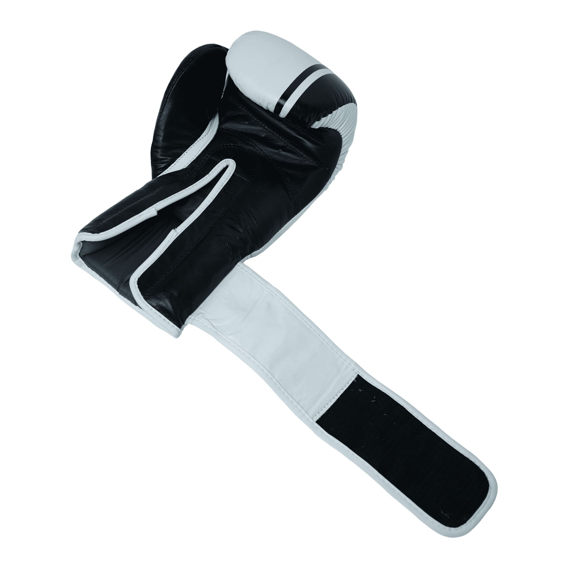 Leather Boxing Gloves for Training – White/Black | 4 Oz
