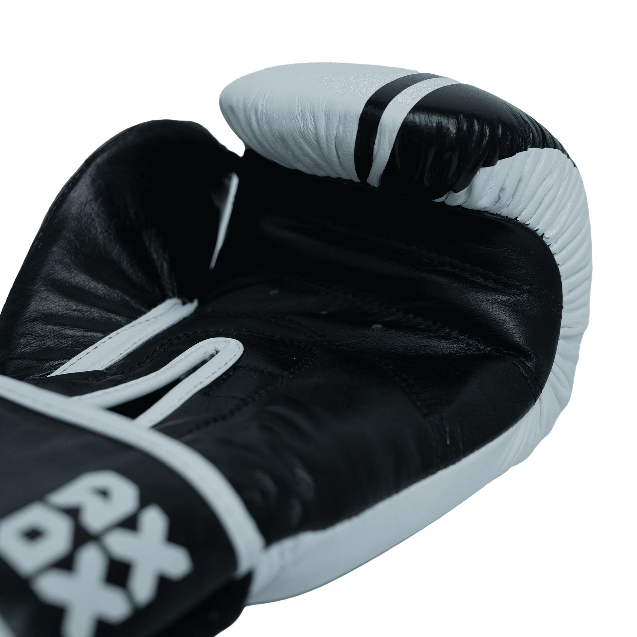 Leather Boxing Gloves for Training – White/Black | 4 Oz