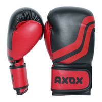 PVC Boxing Gloves - Black/Red | 4 Oz