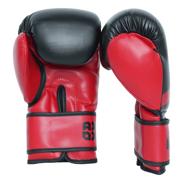 PVC Boxing Gloves - Black/Red | 4 Oz