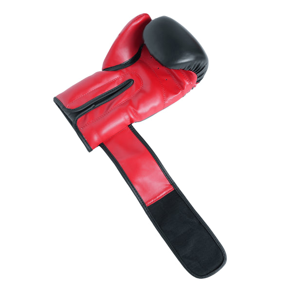 PVC Boxing Gloves - Black/Red | 4 Oz