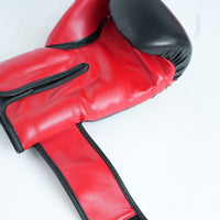 PVC Boxing Gloves - Black/Red | 4 Oz